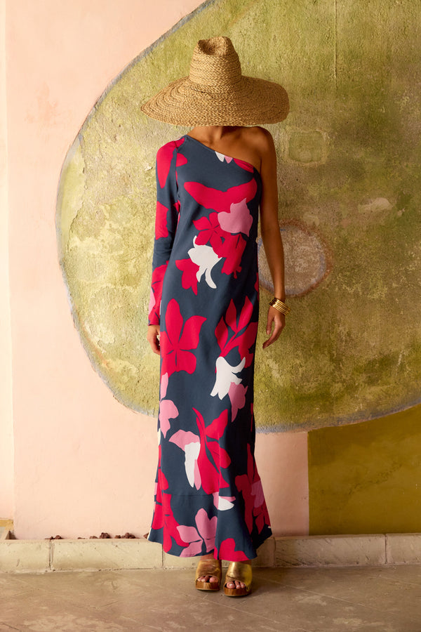 Adeline Dress In Flame Lily