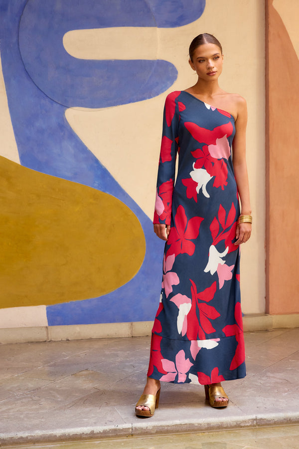 Adeline Dress In Flame Lily