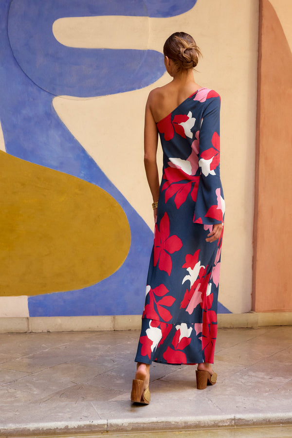 Adeline Dress In Flame Lily