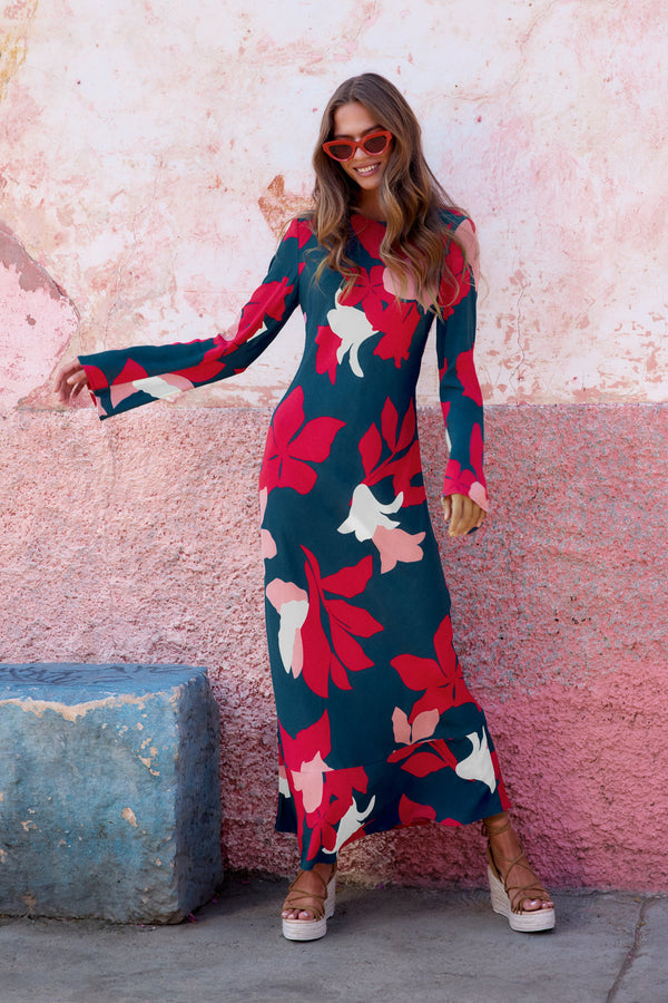 Anouk Dress In Flame Lily