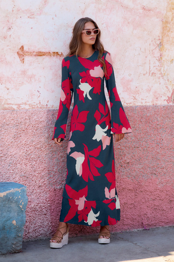 Anouk Dress In Flame Lily