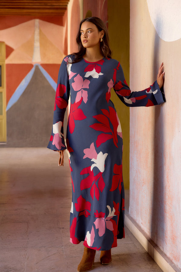 Anouk Dress In Flame Lily