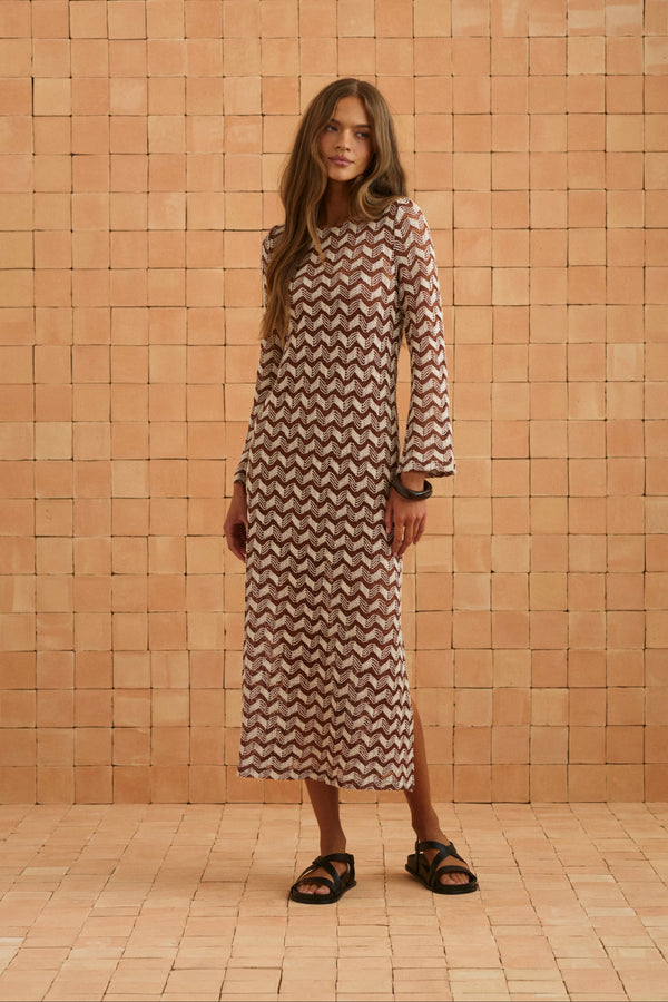 Autumn Dress In Cinnamon Spice