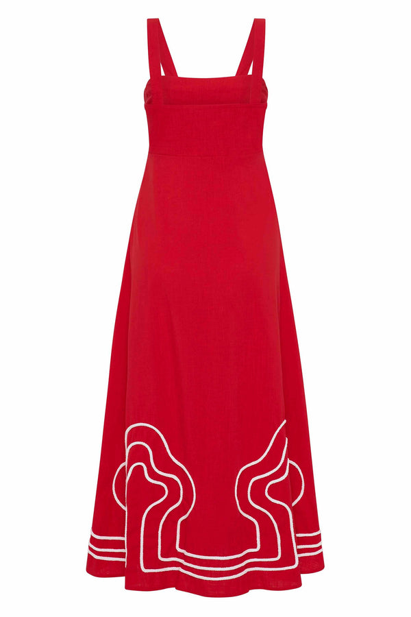 Iris Dress In Rosso