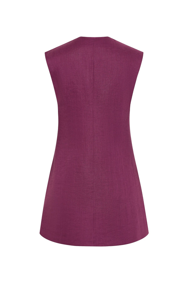 Bebe Vest In Deep Aubergine