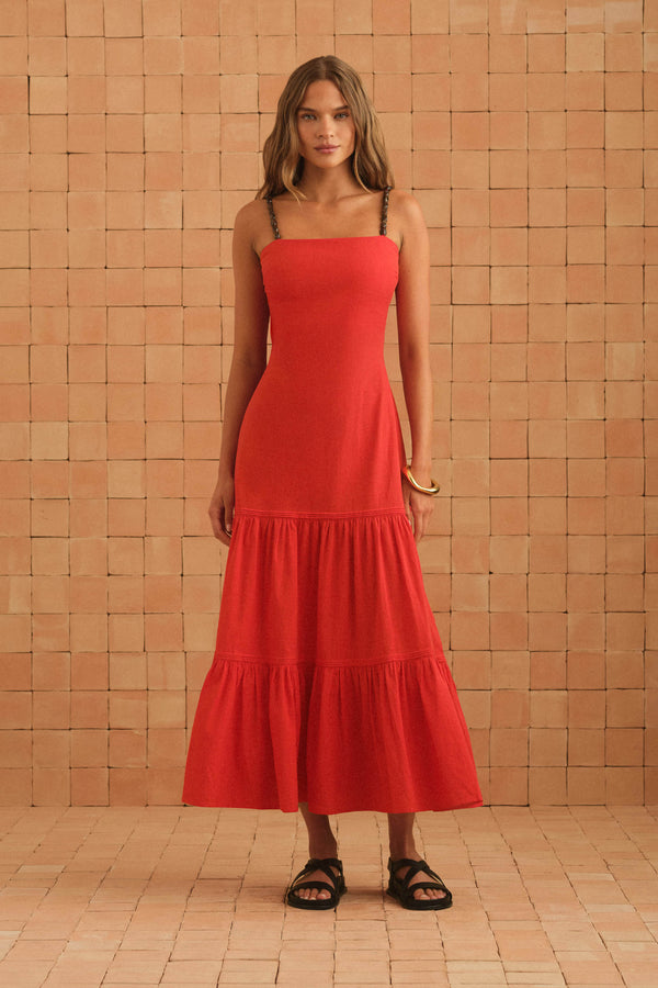 Bette Dress In Rhubarb