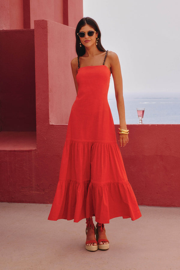 Bette Dress In Rhubarb