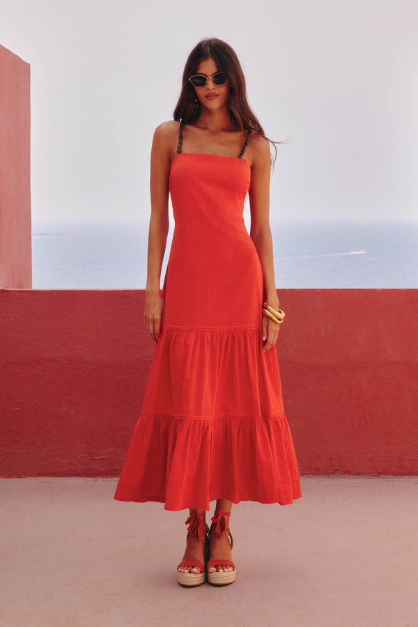 Bette Dress In Rhubarb