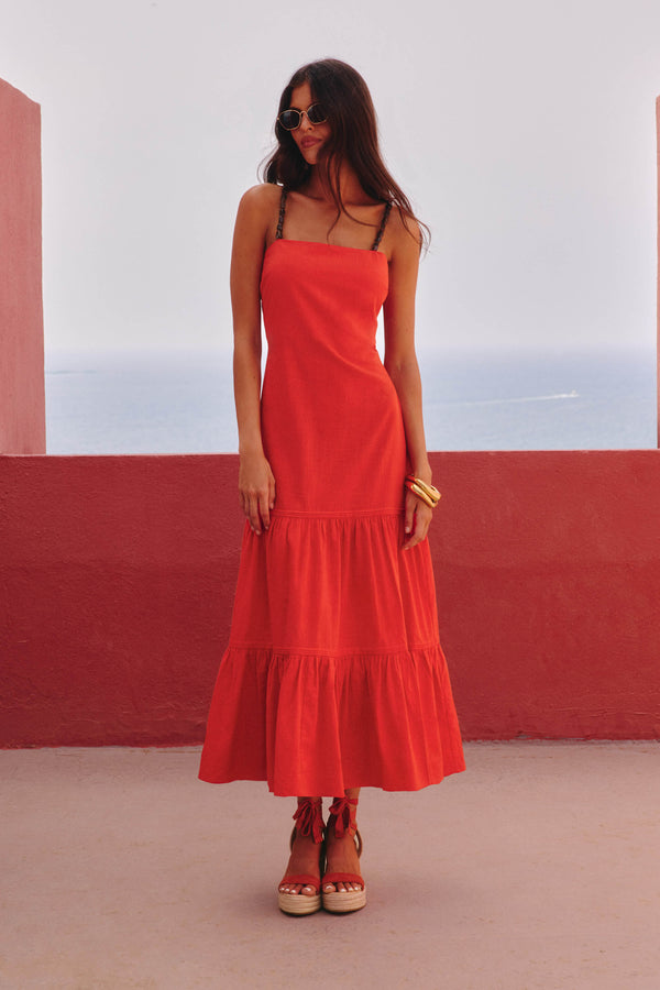 Bette Dress In Rhubarb