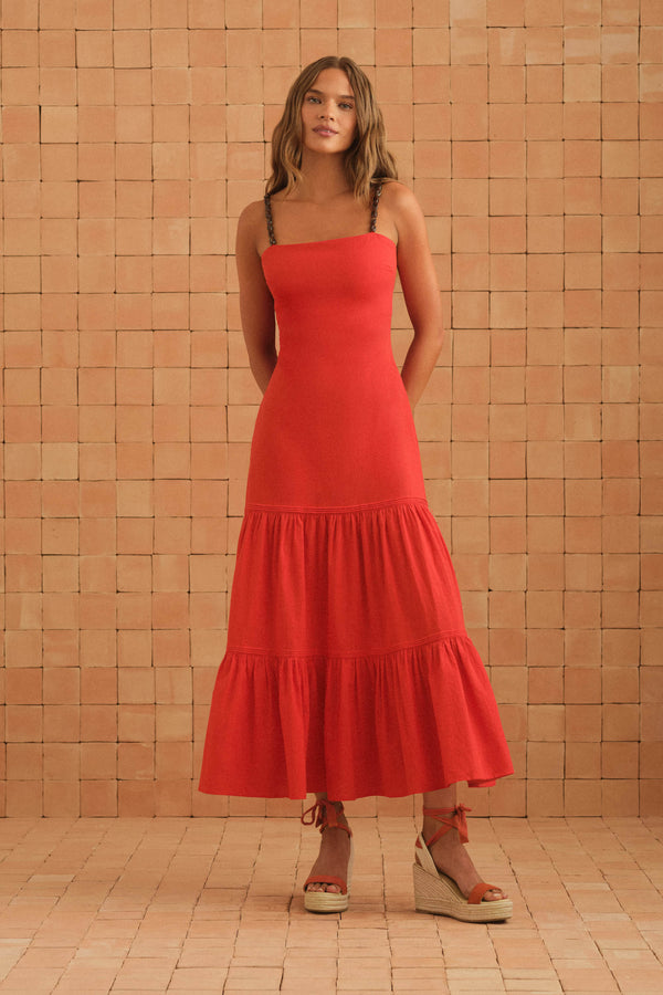 Bette Dress In Rhubarb