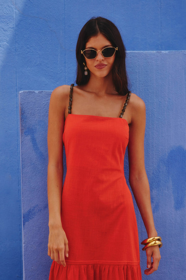Bette Dress In Rhubarb