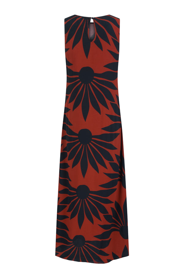 Binnie Dress In Chocolate Strawflower