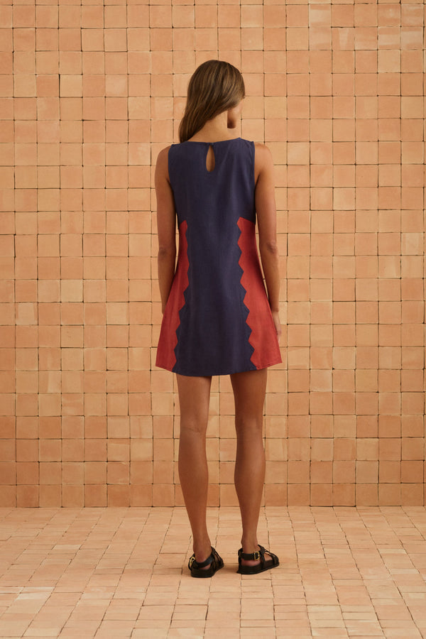 Binnie Mini Dress In Foxglove