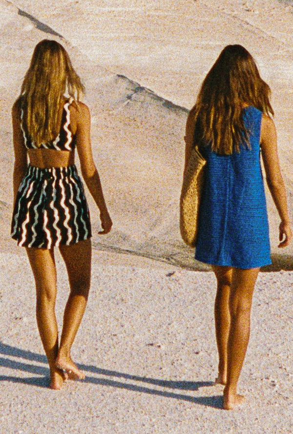 Poolside Mini Dress In Cobalt