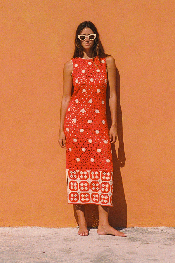 Bon Dress In Guava