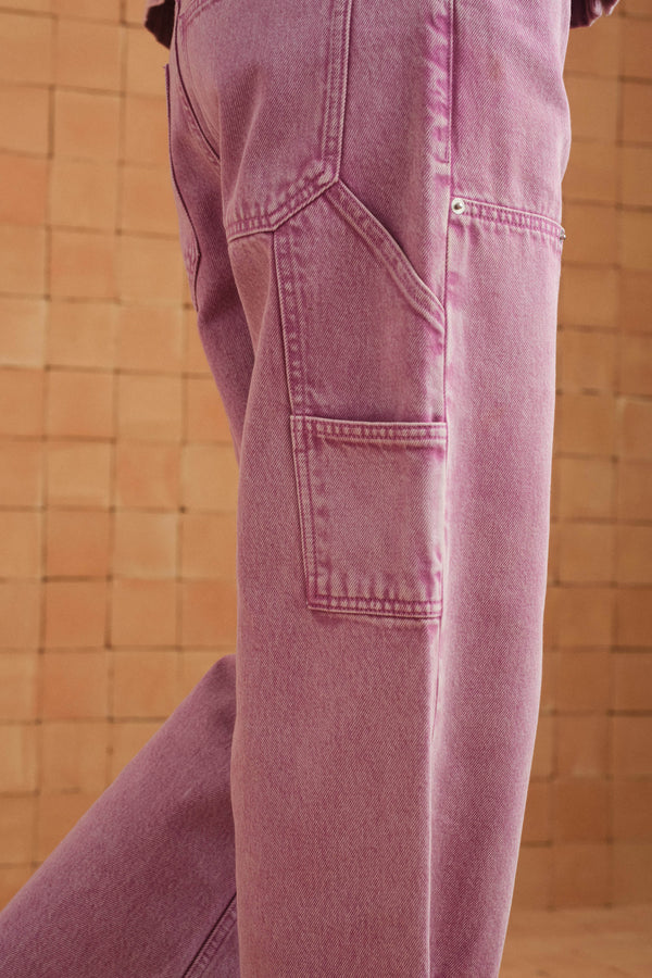Boyfriend Jeans In Berry Denim
