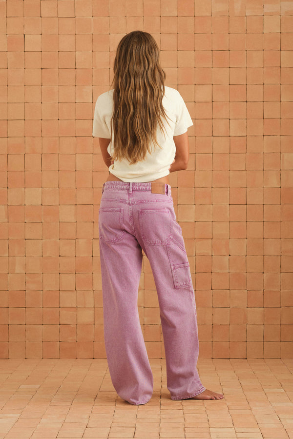 Boyfriend Jeans In Berry Denim