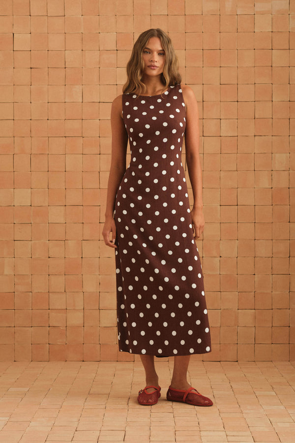 Candy Midi Dress In Cookies and Cream