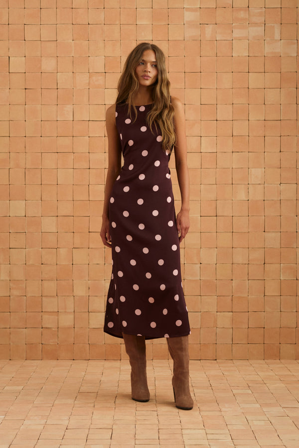 Candy Midi Dress In Peppercorn