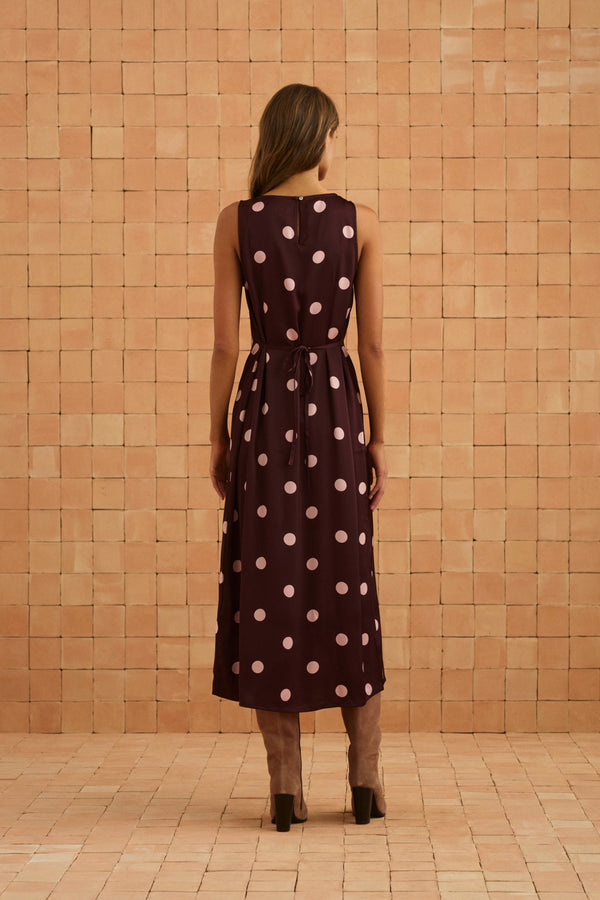 Candy Midi Dress In Peppercorn