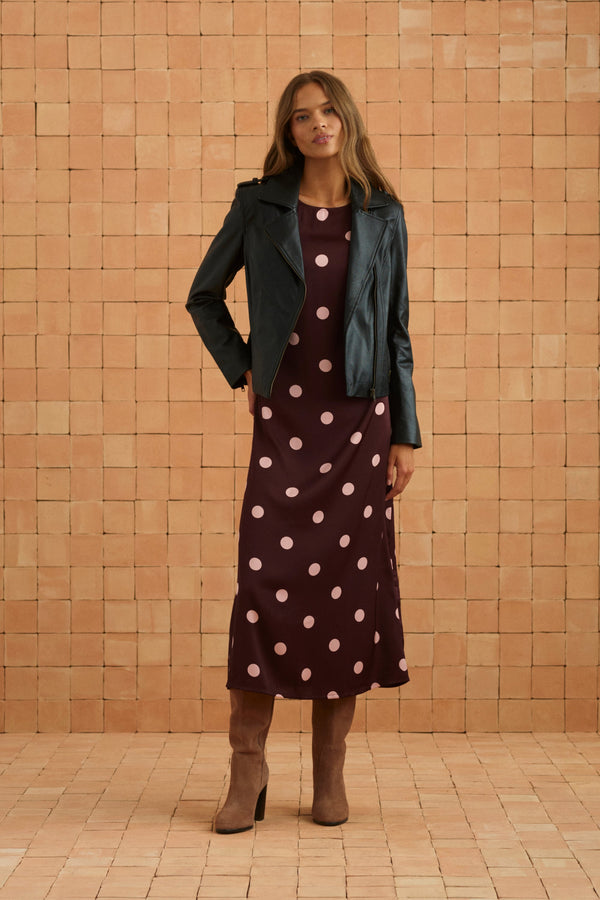 Candy Midi Dress In Peppercorn