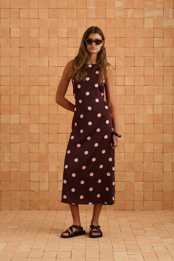 Candy Midi Dress In Peppercorn