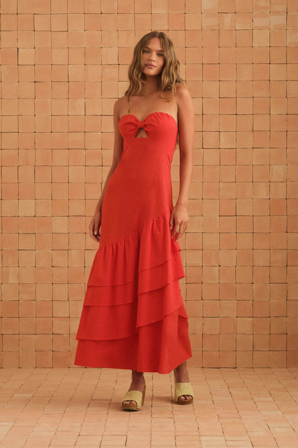 Cha Cha Dress In Rhubarb