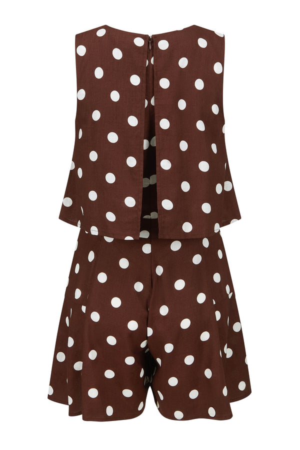 Charlie Playsuit In Cookies and Cream