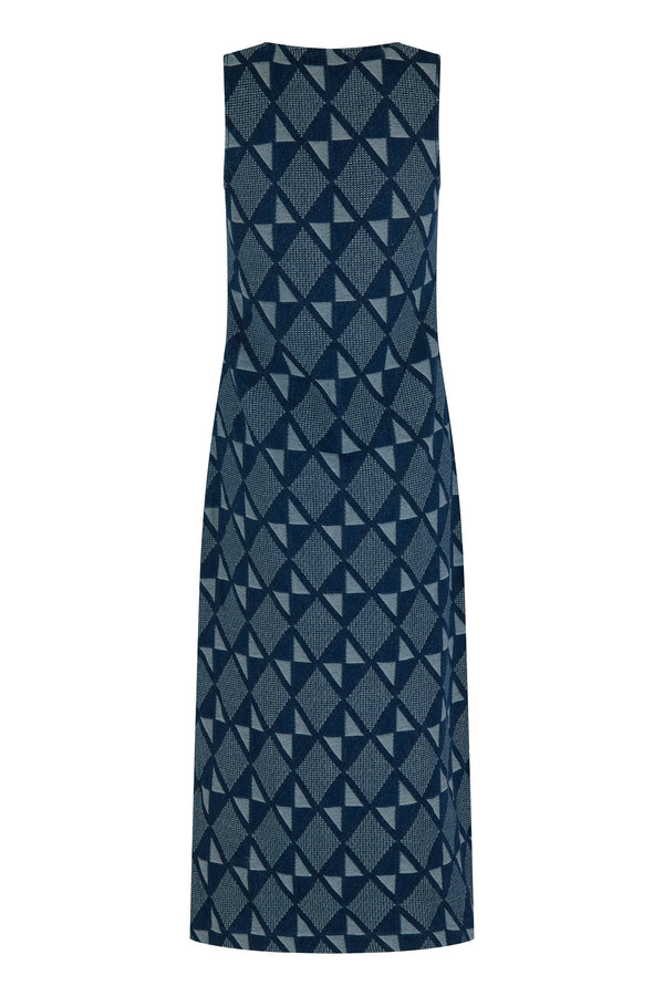 Courtney Dress In Abstract Denim