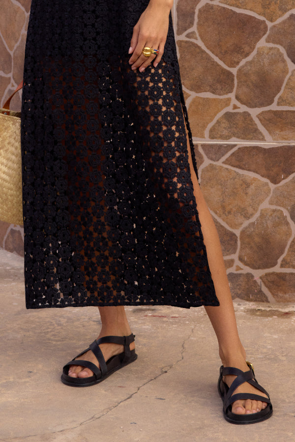 Sabella Sandal In Black Leather
