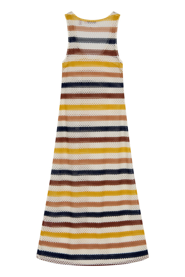 Courtney Dress In Sand Stripe