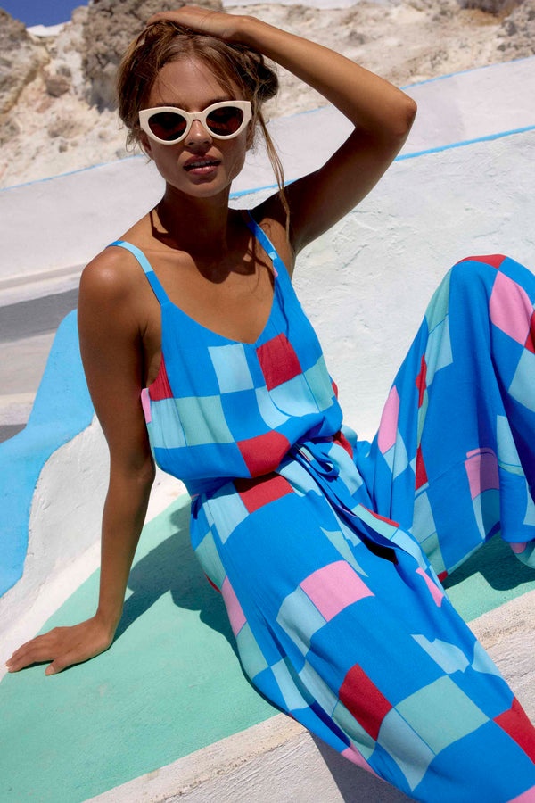 Delilah Jumpsuit In Bora Bora