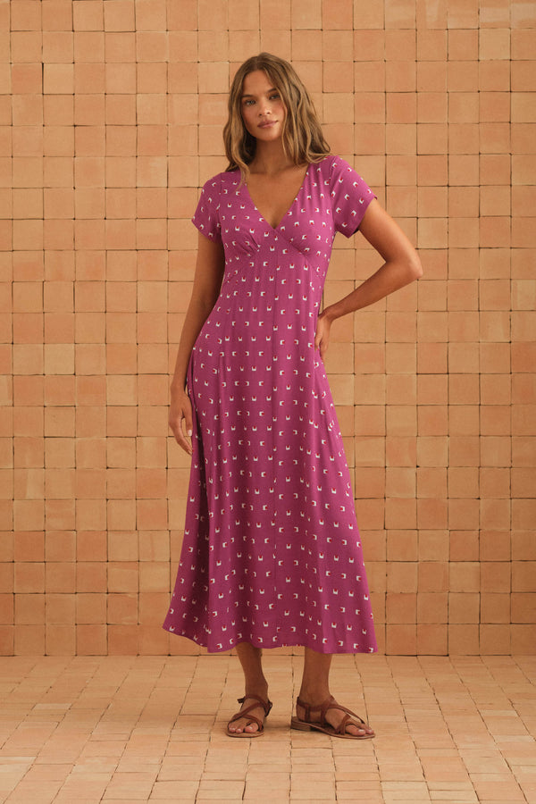 Elani Dress In Tamarillo