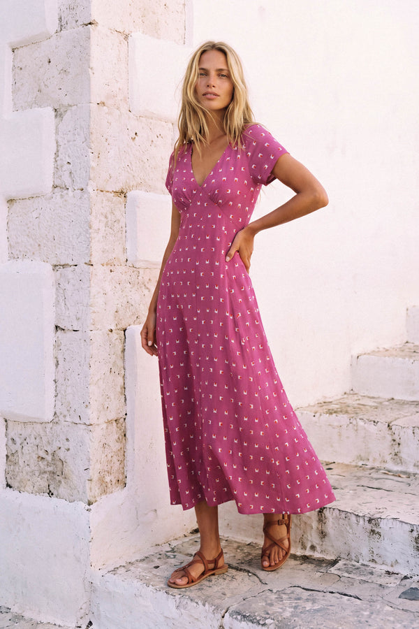 Elani Dress In Tamarillo