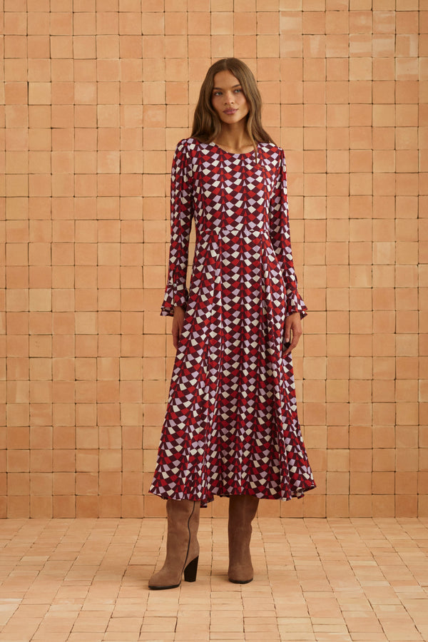 Elodie Dress In Paprika Spice