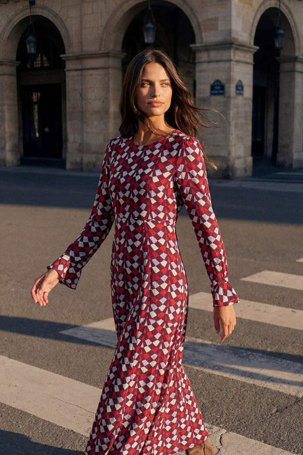 Elodie Dress In Paprika Spice