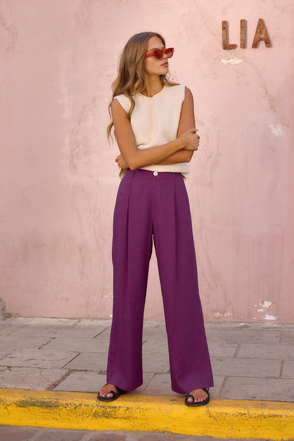 Radha Pants In Aubergine