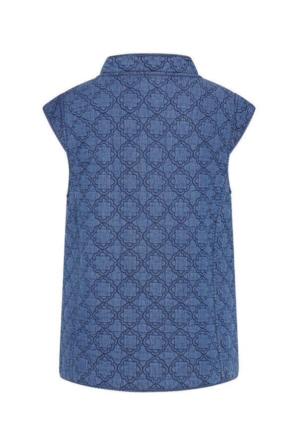 Esme Vest In Antique Blue