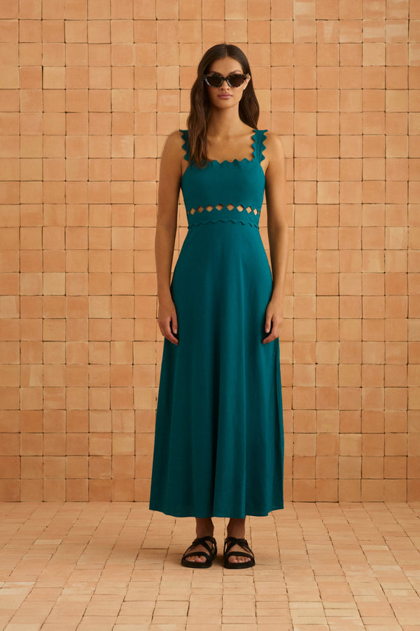 Evelyn Dress In Jade