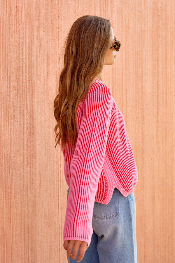Gemma Sweater In Raspberry