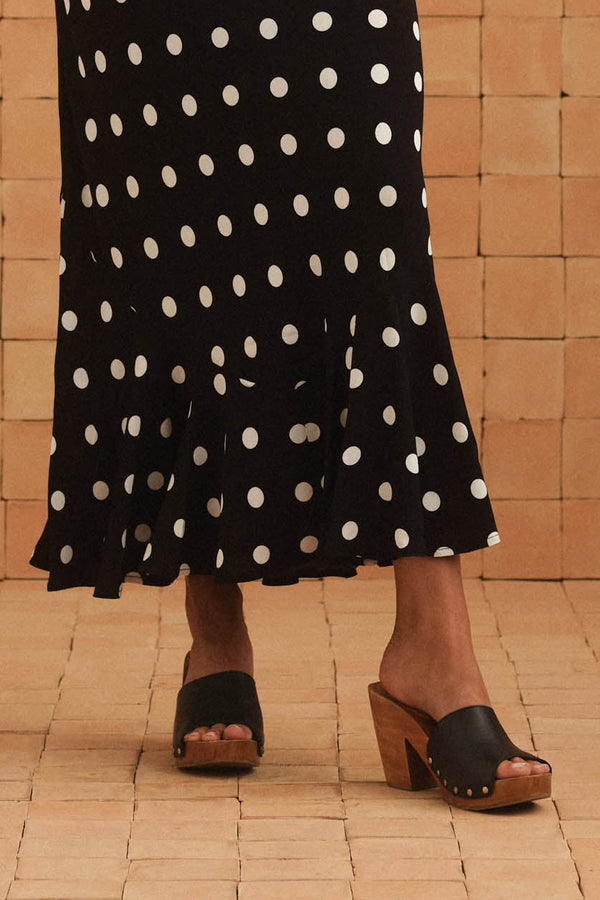 Donna Heels In Black Leather