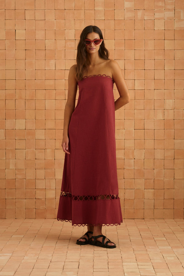Gina Dress In Sangria