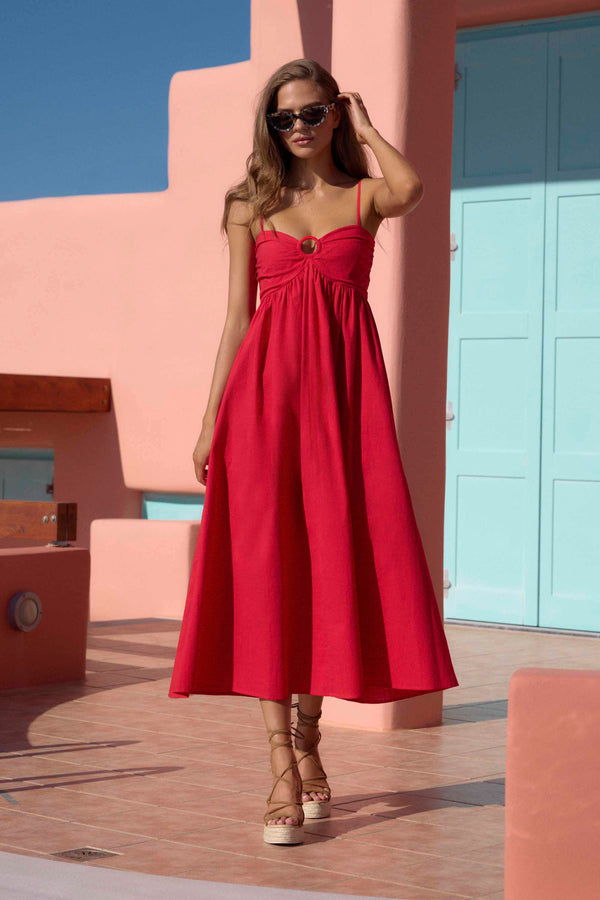 Hula Dress In Poppy