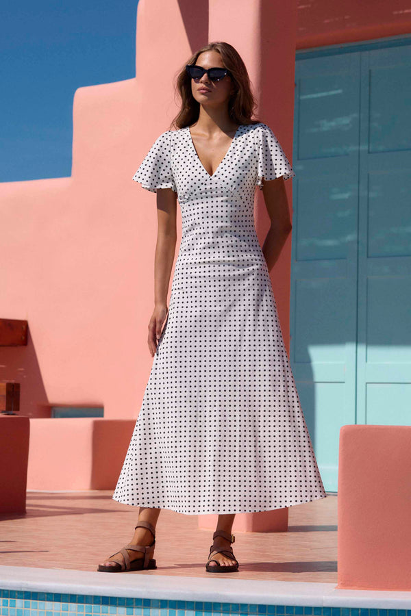 Isabella Dress In Coco Spot