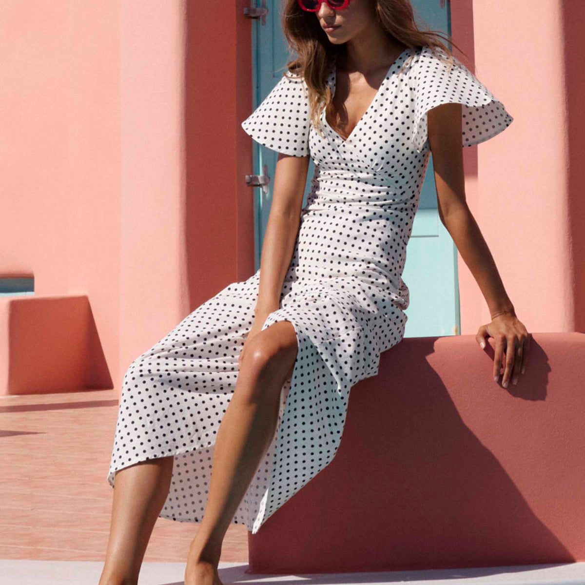 Isabella Dress In Coco Spot 8 AU / 4 US Isabella Dress In Coco Spot 8 AU / 4 US