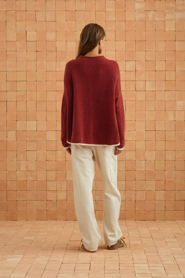 Jaz Knit Jumper In Sangria