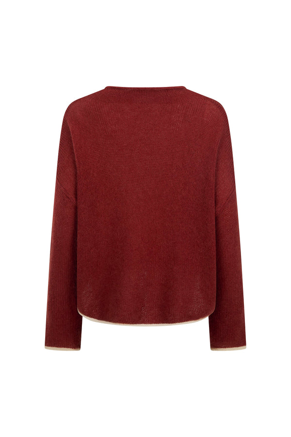 Jaz Knit Jumper In Sangria