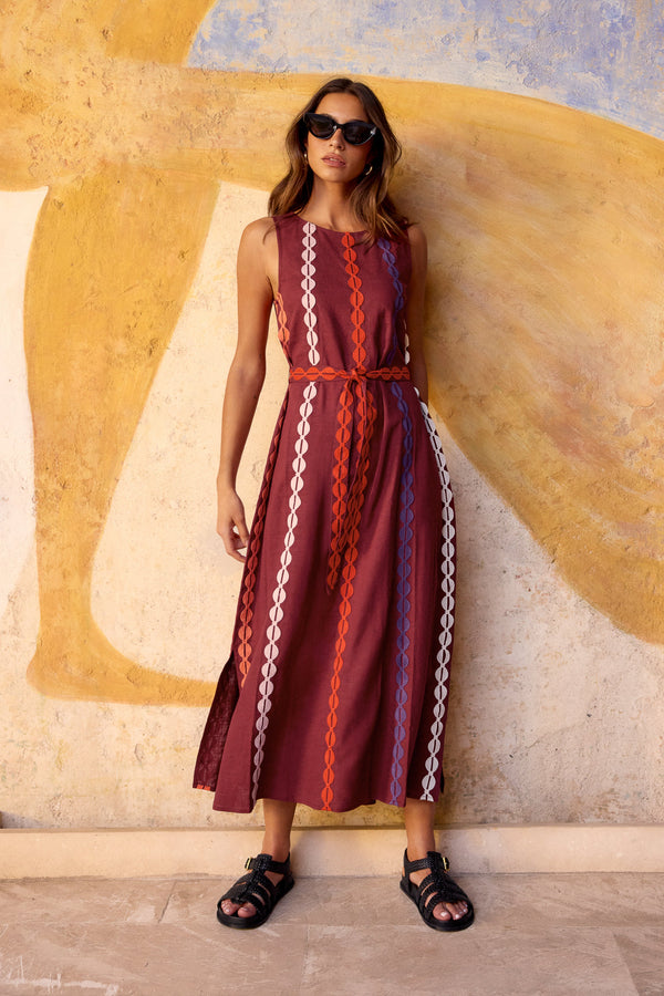 Margot Dress In Tobacco