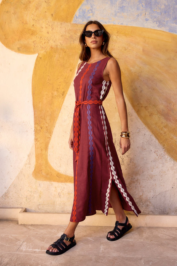 Margot Dress In Tobacco