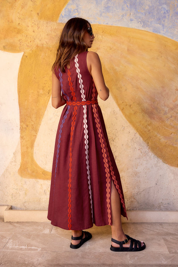 Margot Dress In Tobacco